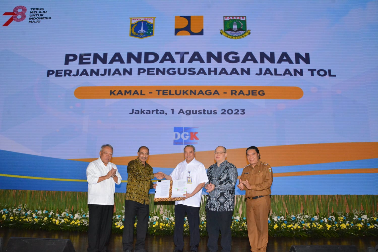 Penandatanganan PPJT Kamal – Teluknaga – Rajeg, Konektivitas Jalan Tol Jakarta Menuju Banten Bertambah