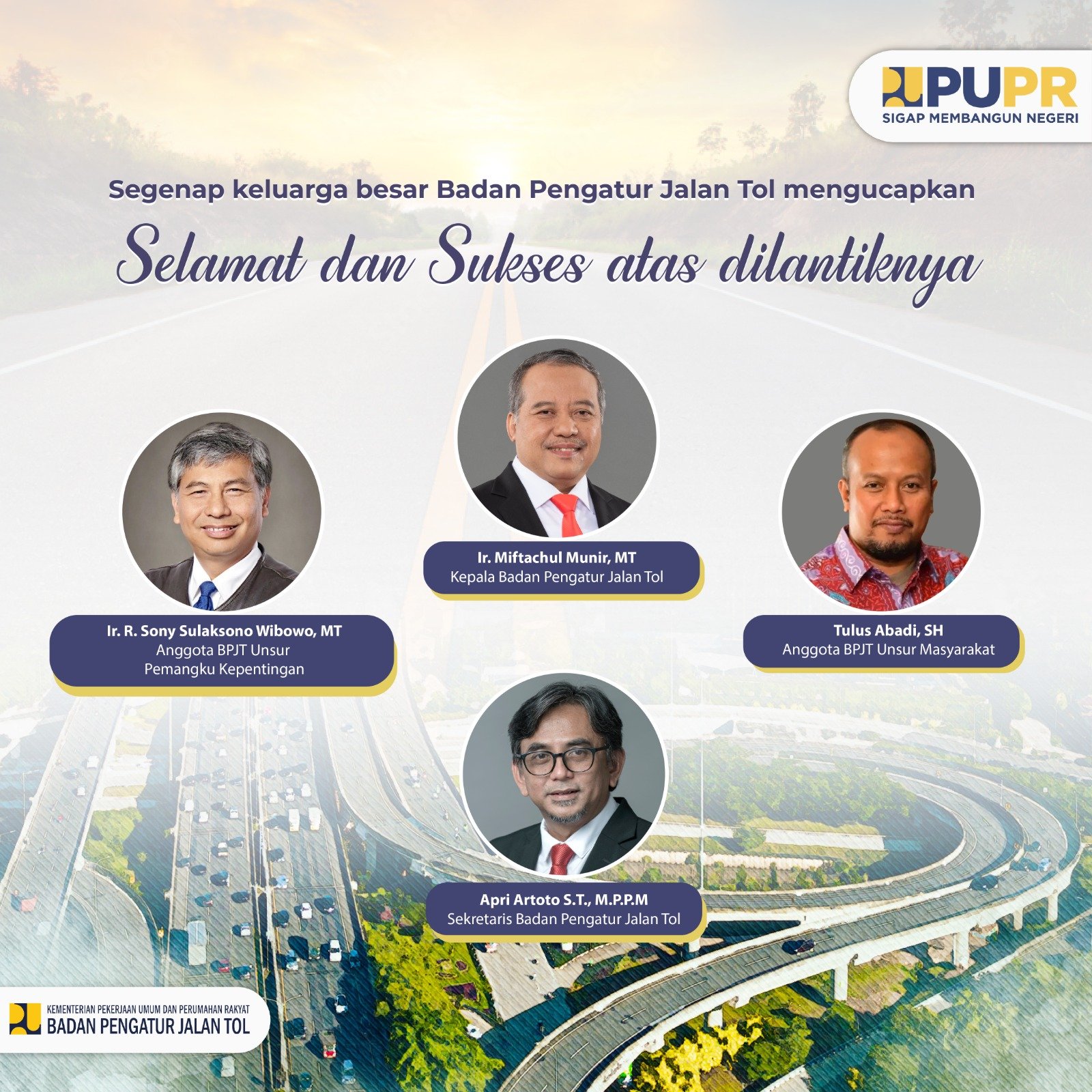 Pelantikan Pimpinan di Lingkungan BPJT Kementerian PUPR